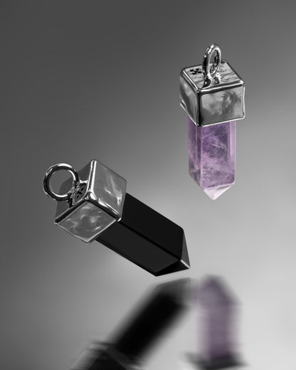 Elixir Crystal Charm-Charms- Silver - Amethyst - Ask & Embla