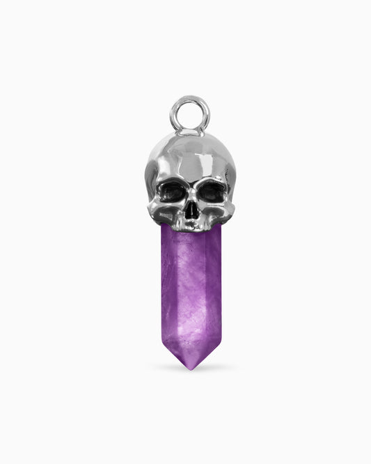 Cranium Crystal Charm-Charms- Silver - Amethyst - Ask & Embla