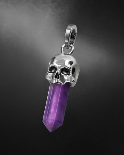 Cranium Crystal Charm-Charms- Silver - Amethyst - Ask & Embla