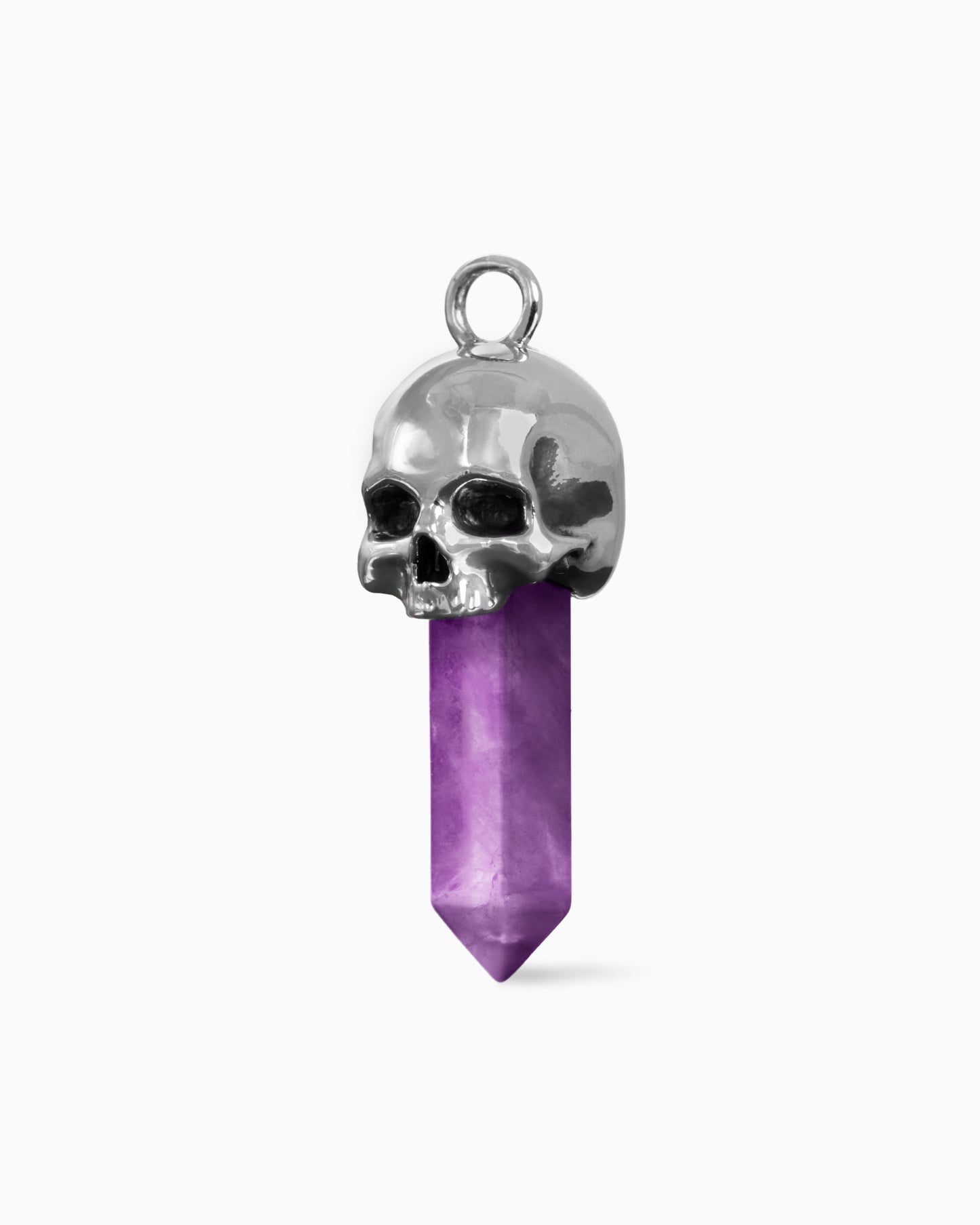 Cranium Crystal Charm-Charms- Silver - Amethyst - Ask & Embla