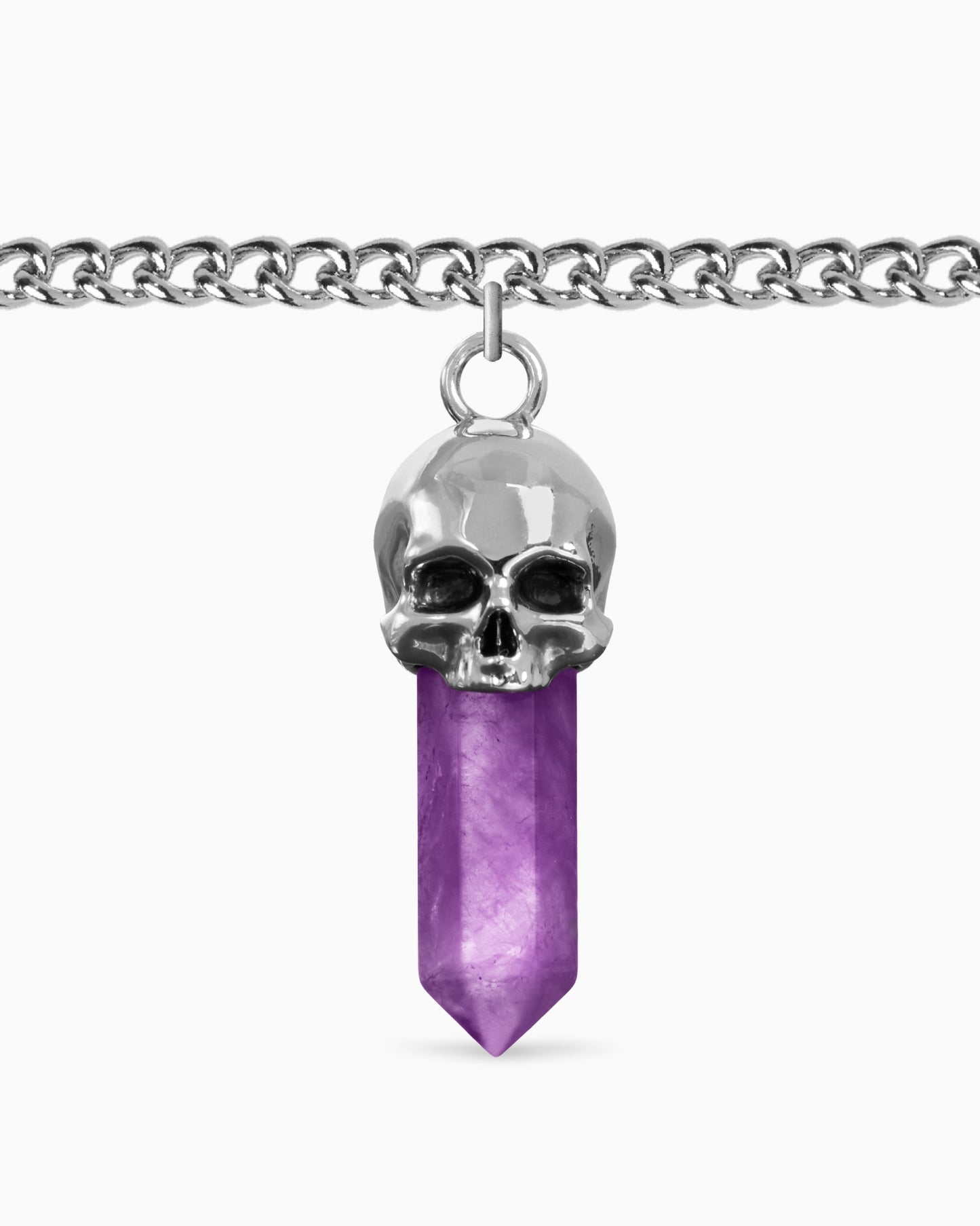 Cranium Crystal Charm-Charms- Silver - Amethyst - Ask & Embla