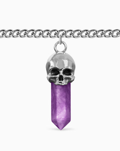 Cranium Crystal Charm-Charms- Silver - Amethyst - Ask & Embla