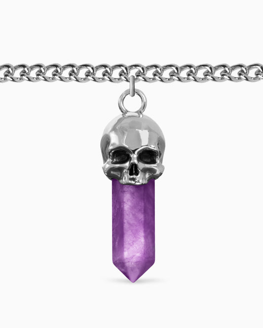 Cranium Crystal Charm-Charms- Silver - Amethyst - Ask & Embla