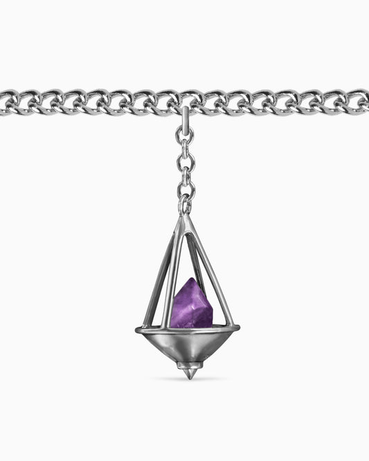 Auria Crystal Charm-Charms- Silver - Amethyst - Ask & Embla