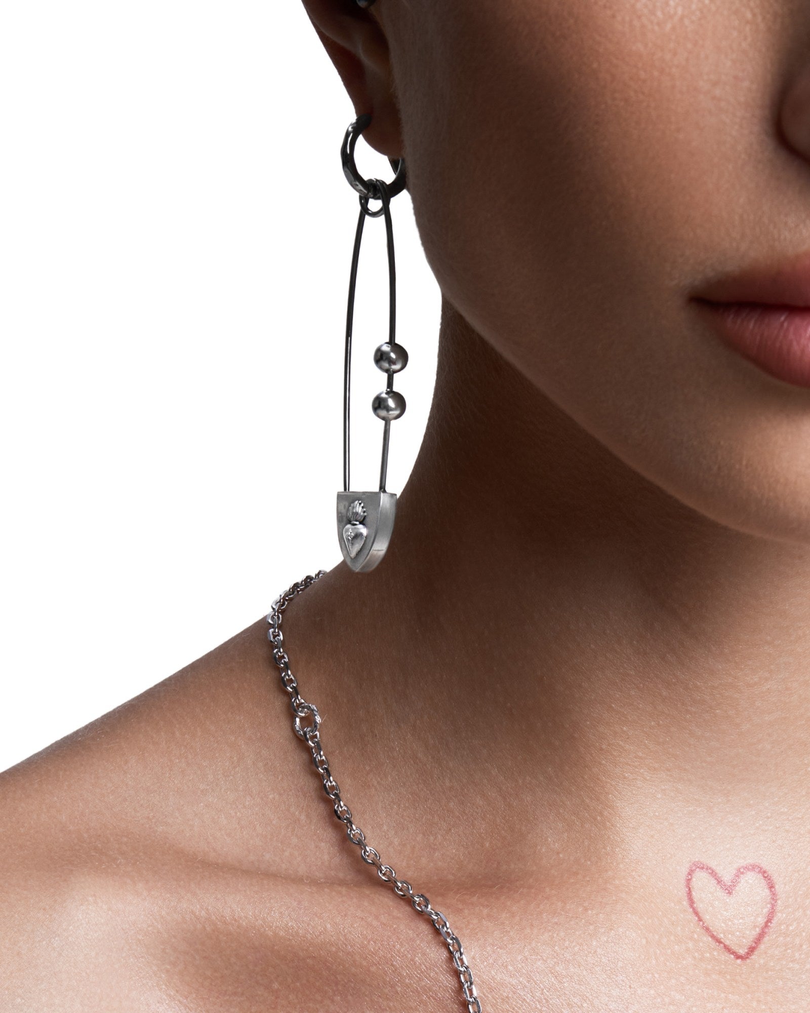 The Sacrament Safety Pin Brooch-Charms- Silver - - Ask & Embla