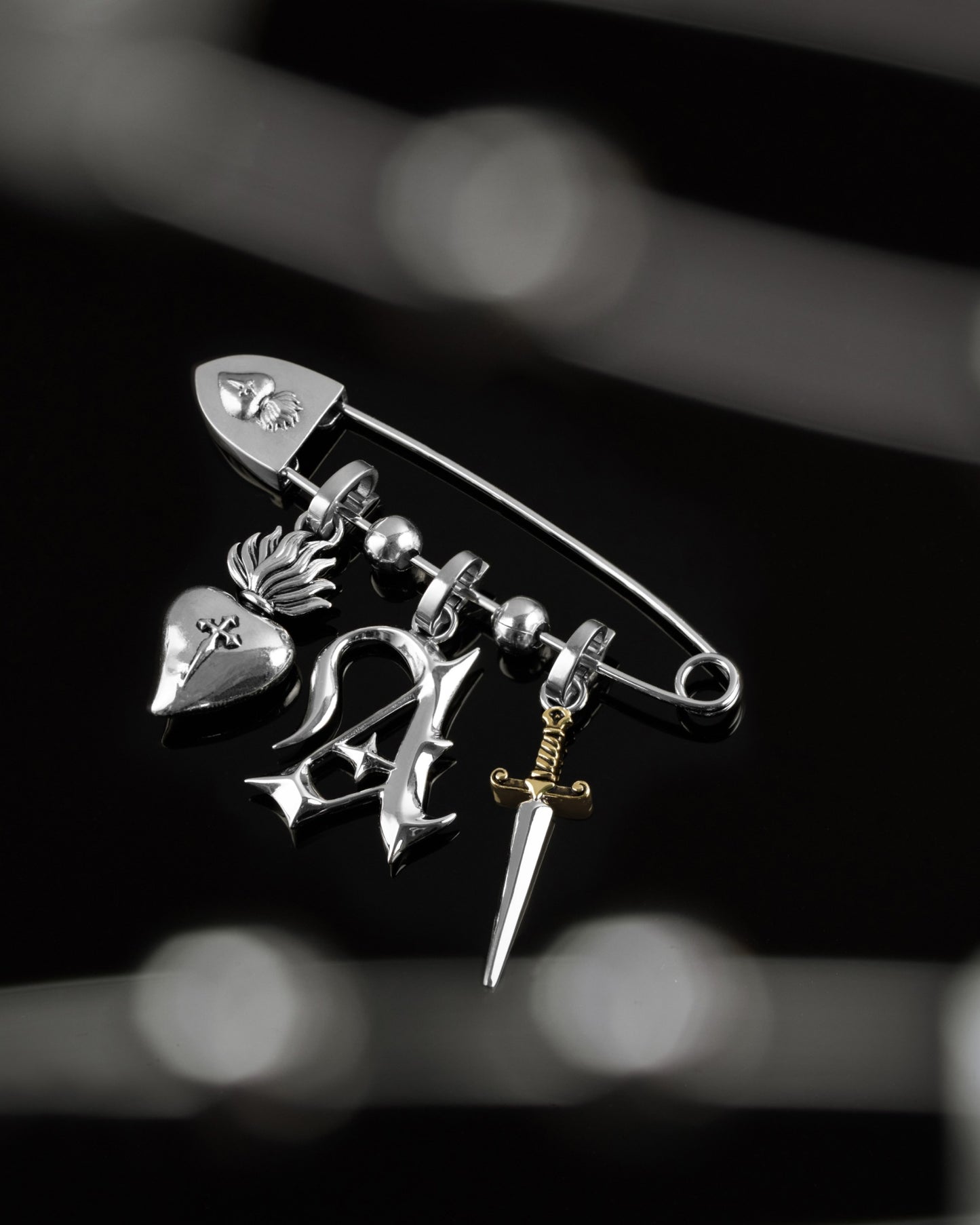 The Sacrament Safety Pin Brooch-Charms- Silver - - Ask & Embla