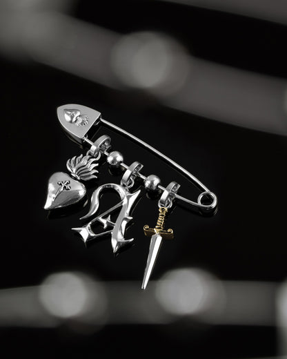 The Sacrament Safety Pin Brooch-Charms- Silver - - Ask & Embla