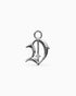 Mini Blackletter Charms - D-Charms- Silver - - Ask & Embla