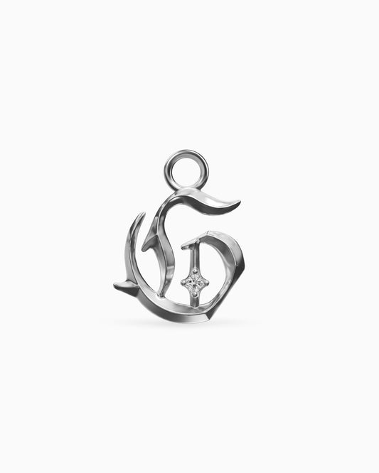 Mini Blackletter Charms - G-Charms- Silver - - Ask & Embla