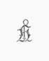 Mini Blackletter Charms - H-Charms- Silver - - Ask & Embla