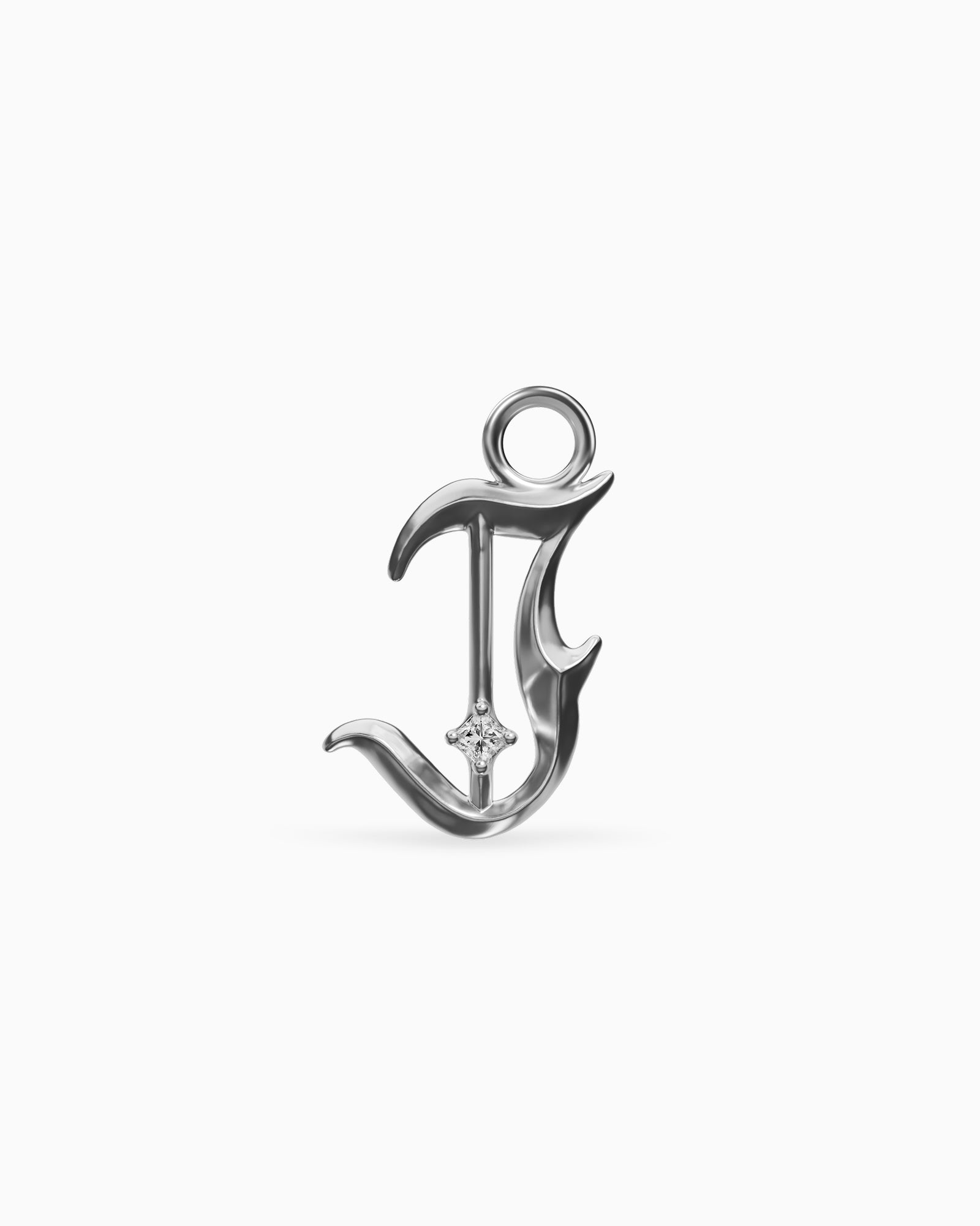 Mini Blackletter Charms - J-Charms- Silver - - Ask & Embla