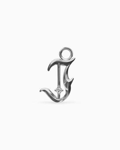 Mini Blackletter Charms - J-Charms- Silver - - Ask & Embla