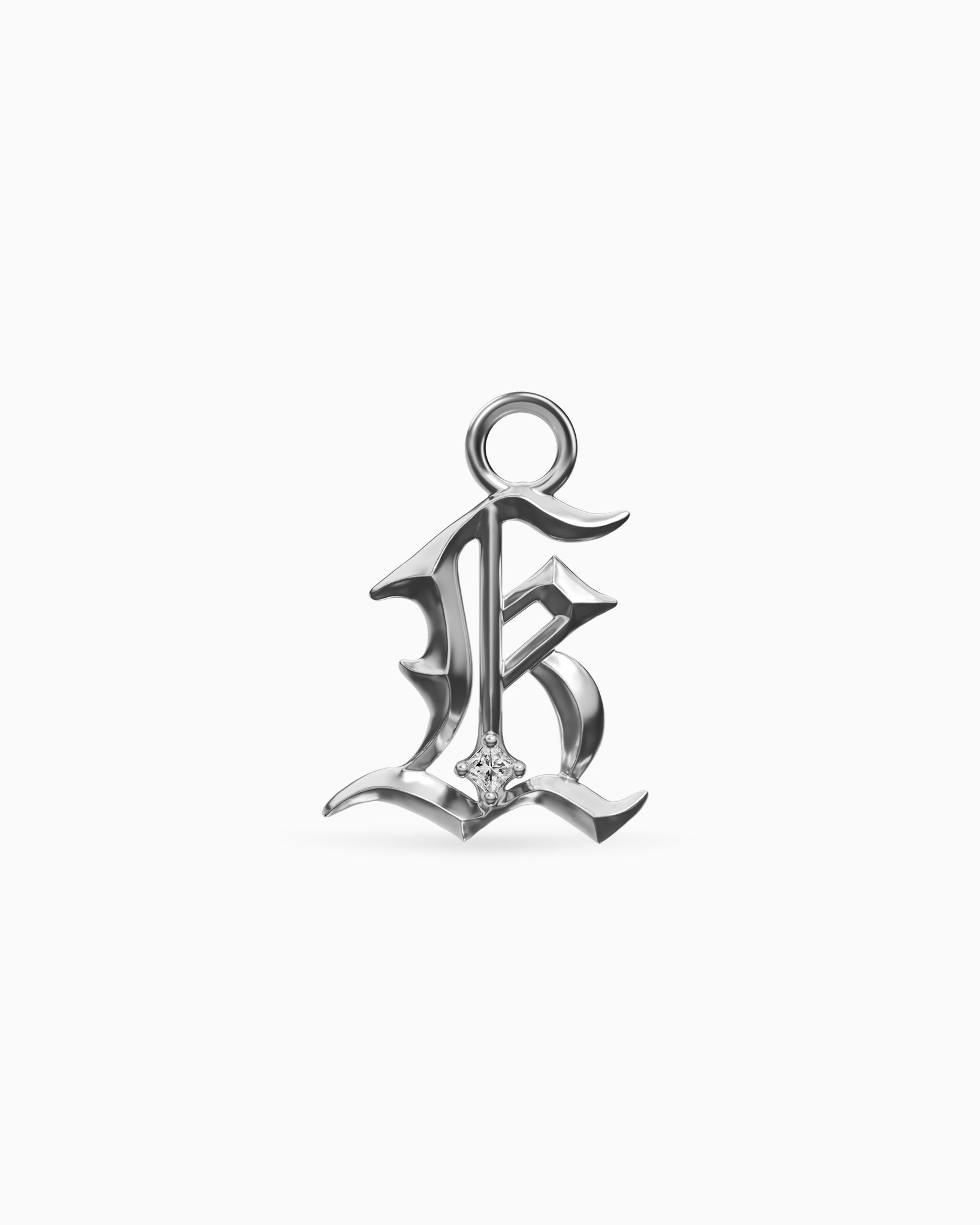 Mini Blackletter Charms - K-Charms- Silver - - Ask & Embla