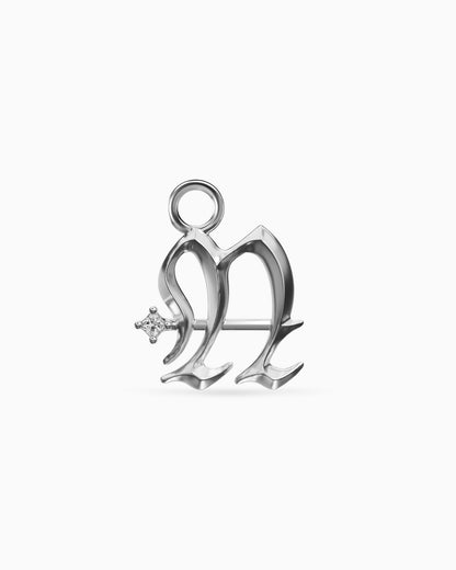 Mini Blackletter Charms - N-Charms- Silver - - Ask & Embla