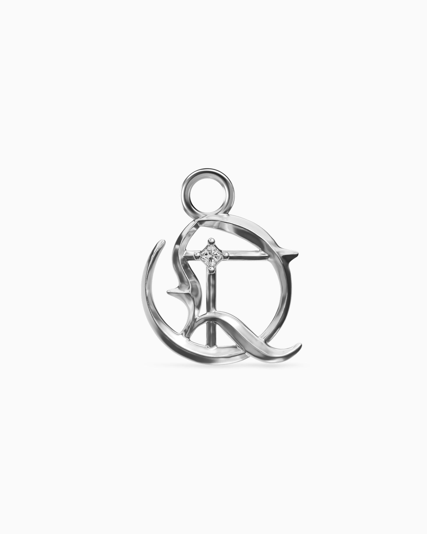 Mini Blackletter Charms - Q-Charms- Silver - - Ask & Embla