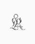 Mini Blackletter Charms - R-Charms- Silver - - Ask & Embla