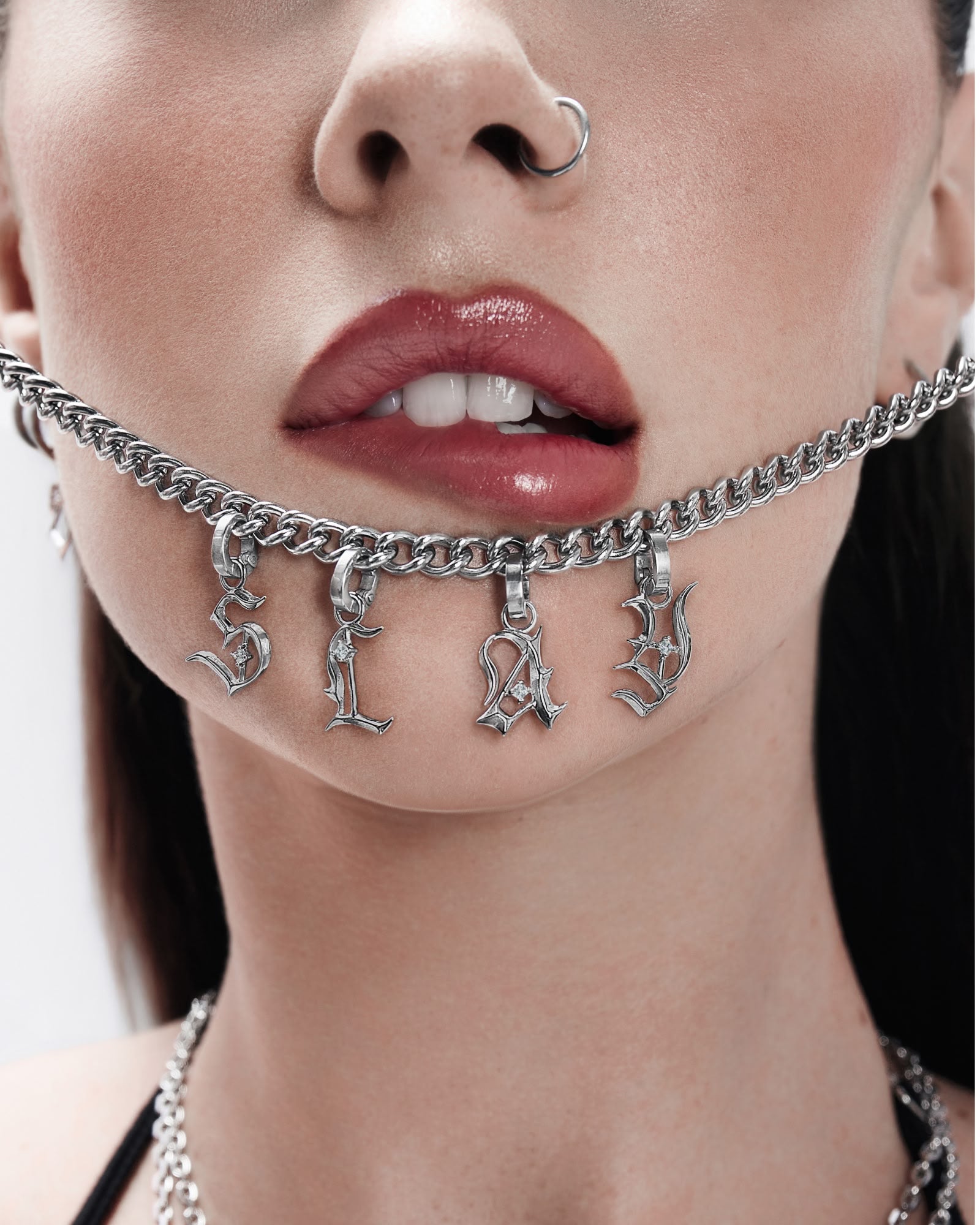 Mini Blackletter Charms - S-Charms- Silver - - Ask & Embla