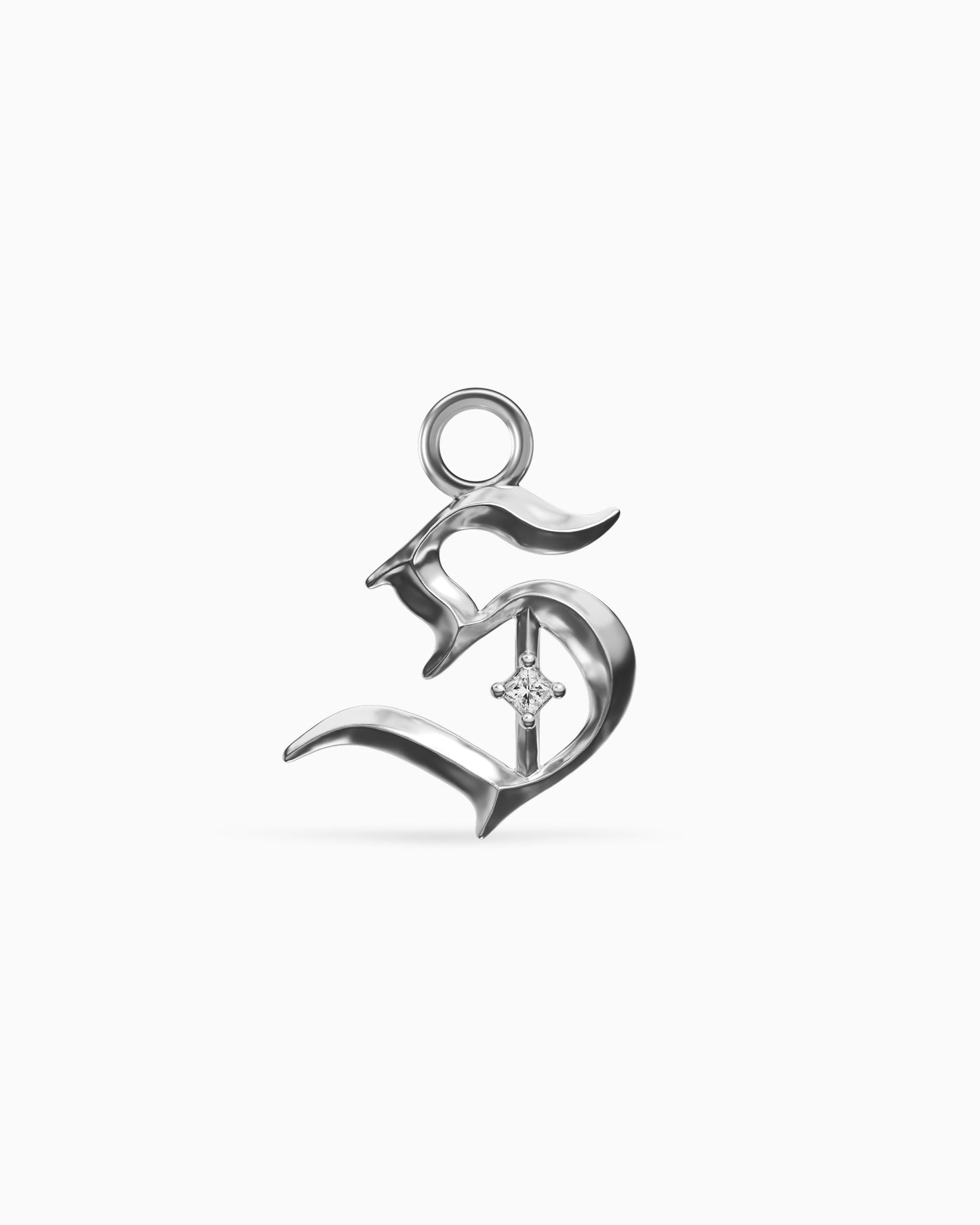 Mini Blackletter Charms - S-Charms- Silver - - Ask & Embla