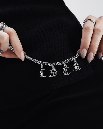 Mini Blackletter Charms - U-Charms- Silver - - Ask & Embla