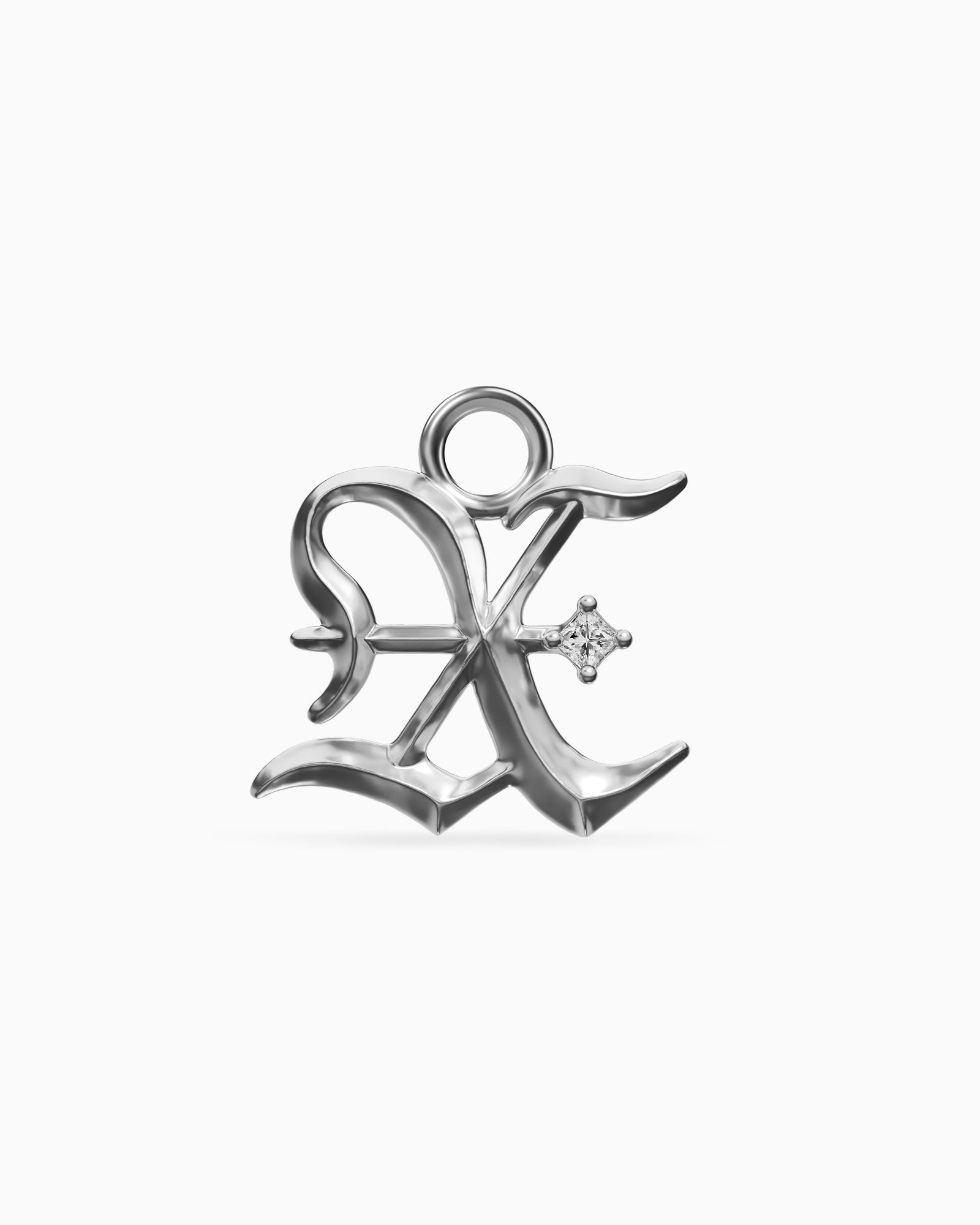 Mini Blackletter Charms - X-Charms- Silver - - Ask & Embla