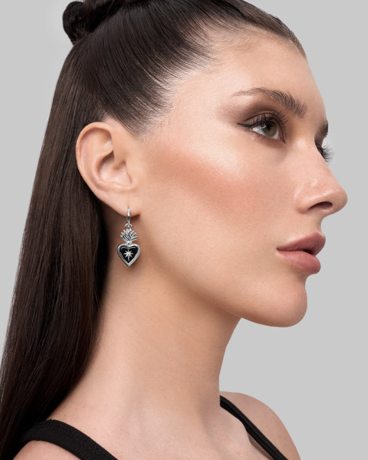 The Sacrament Vial Charm-Charms- Silver - Black Onyx - Ask & Embla