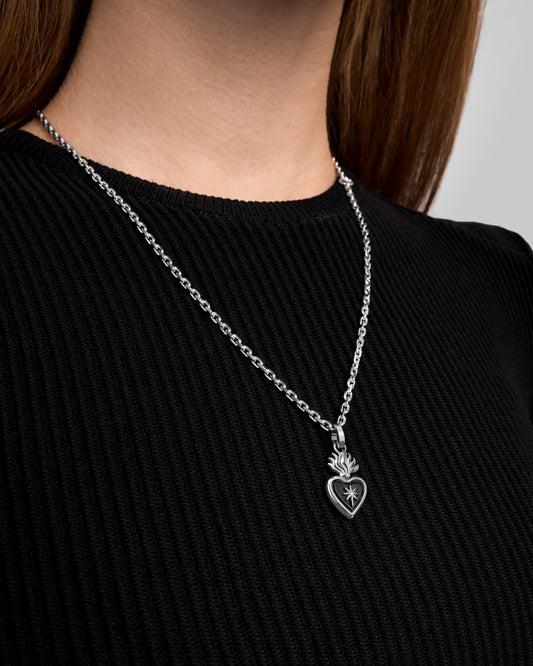 The Sacrament Vial Charm-Charms- Silver - Black Onyx - Ask & Embla