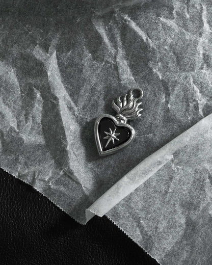 The Sacrament Vial Charm-Charms- Silver - Black Onyx - Ask & Embla