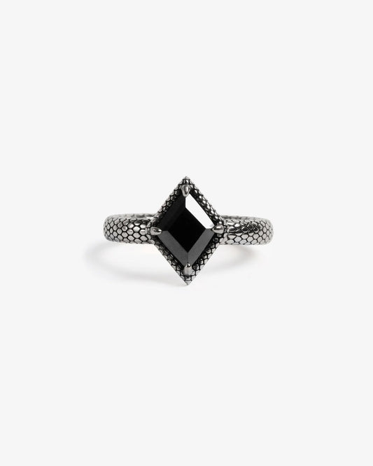 Black Lake Serpent Ring-Rings- US 4 - Silver - Ask & Embla