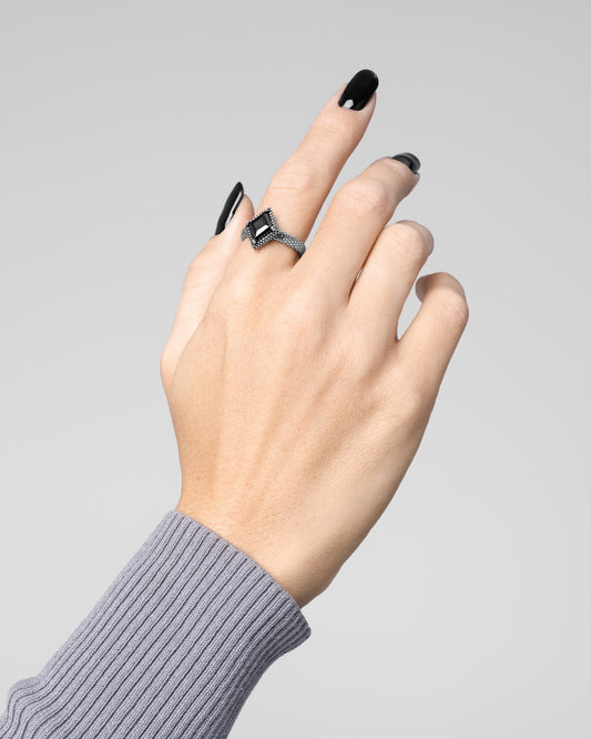 Black Lake Serpent Ring-Rings- US 4 - Silver - Ask & Embla