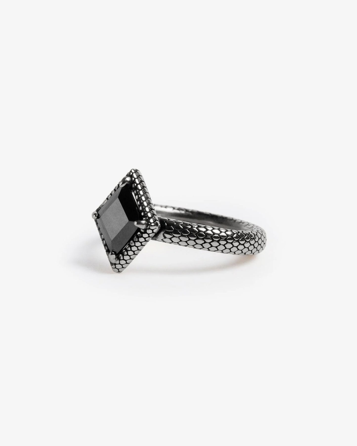 Black Lake Serpent Ring-Rings- US 4 - Silver - Ask & Embla