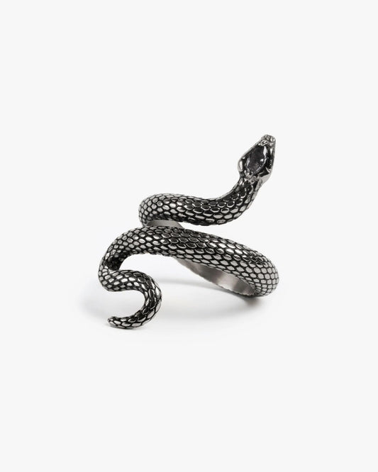 Sorcerer Serpent Ring-Rings- US 4 - Silver - Ask & Embla