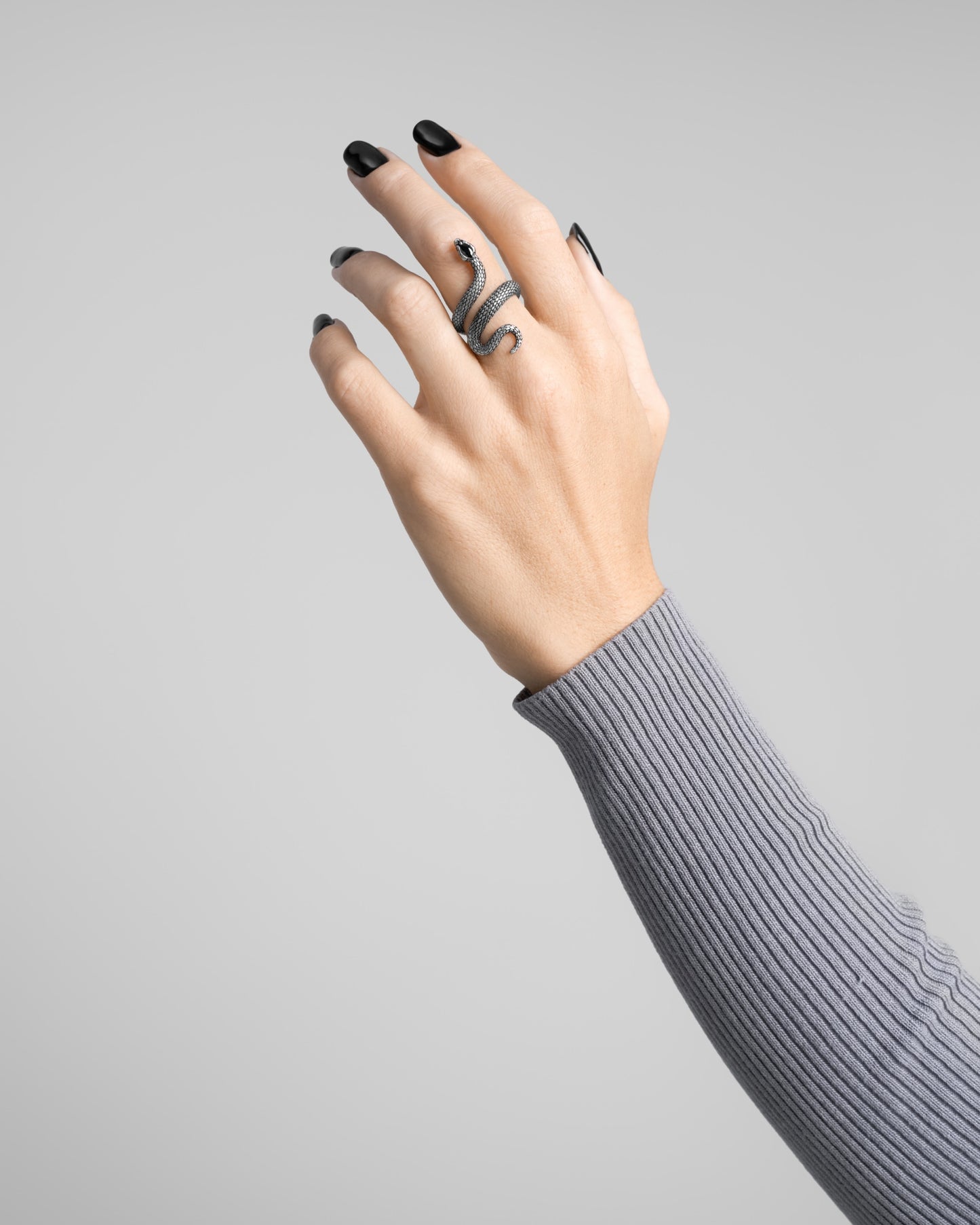 Sorcerer Serpent Ring-Rings- US 4 - Silver - Ask & Embla