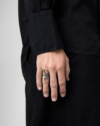 Sorcerer Serpent Ring-Rings- US 4 - Silver - Ask & Embla