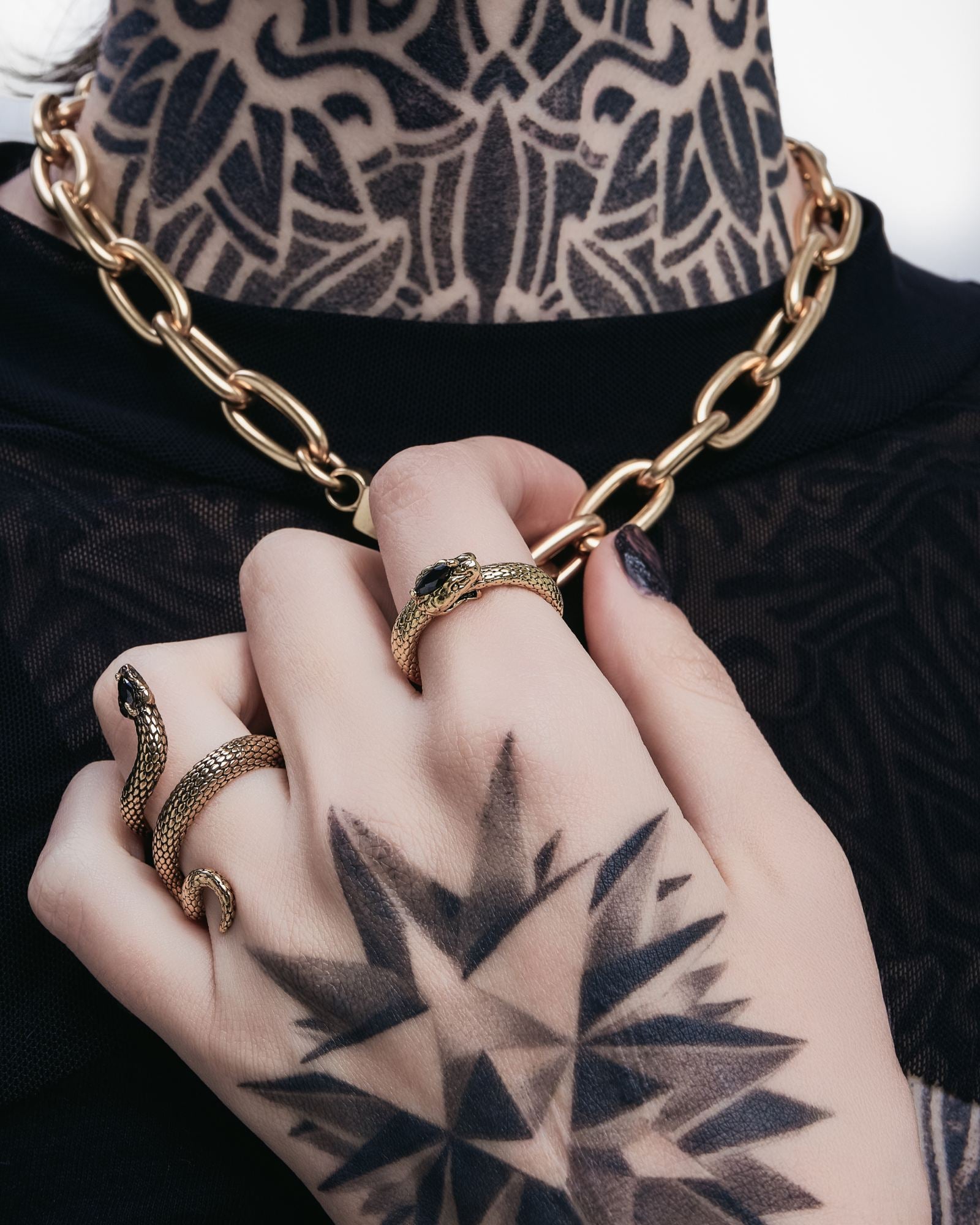 Ouroboros Ring-Rings- Gold - US6 - Ask & Embla