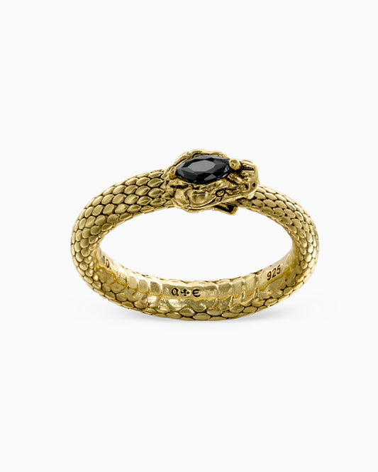 Ouroboros Ring-Rings- Gold - US4 - Ask & Embla