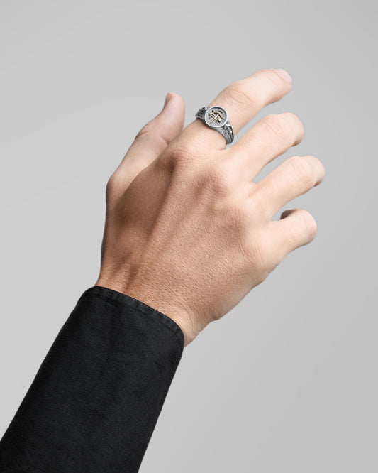 Syzygy Ring-Rings- Two-toned (Silver Base) - US5 - Ask & Embla