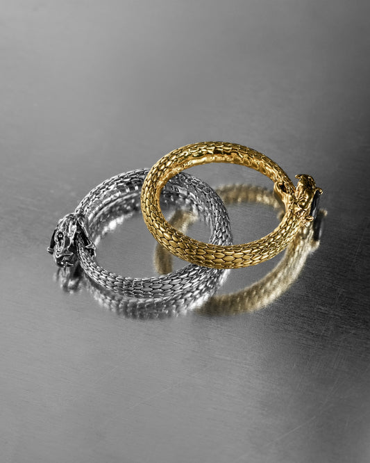 Ouroboros Ring-Rings- Gold - US4 - Ask & Embla