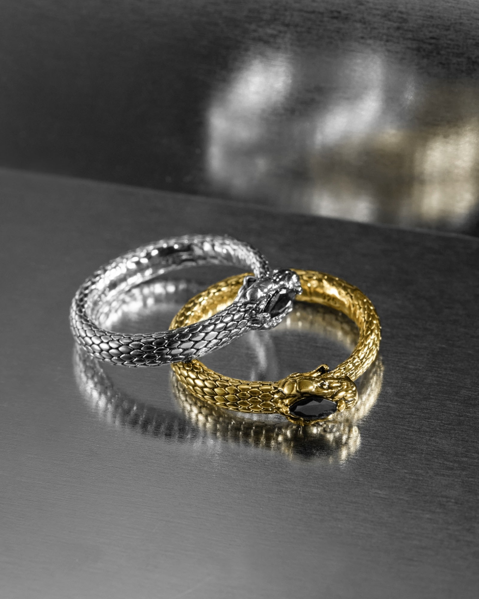 Ouroboros Ring-Rings- Gold - US4 - Ask & Embla