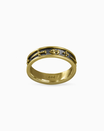 Trinity Ring-Rings- Two-toned (Gold Base) - US5 - Ask & Embla