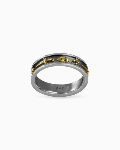 Trinity Ring-Rings- Two-toned (Silver Base) - US5 - Ask & Embla