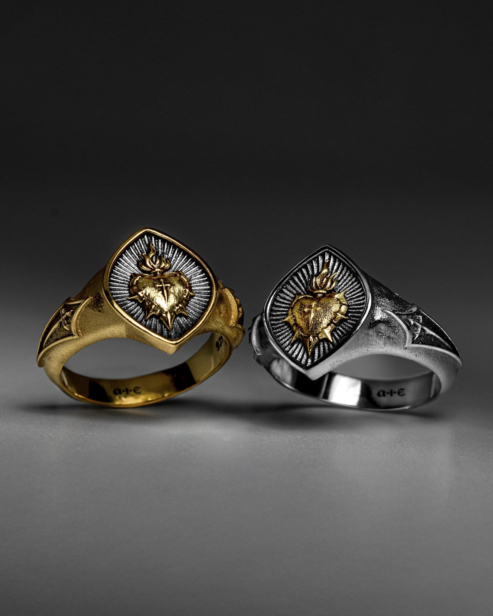 THE SACRILEGE Ring-Rings- Two-toned (Silver Base) - US4 - Ask & Embla