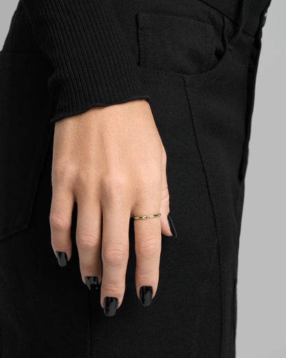 Halo Ring - Slim-Rings- Gold - US5 - Ask & Embla