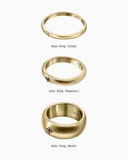 Halo Ring - Regular-Rings- Gold - US5 - Ask & Embla