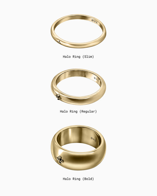 Halo Ring - Regular-Rings- Gold - US5 - Ask & Embla