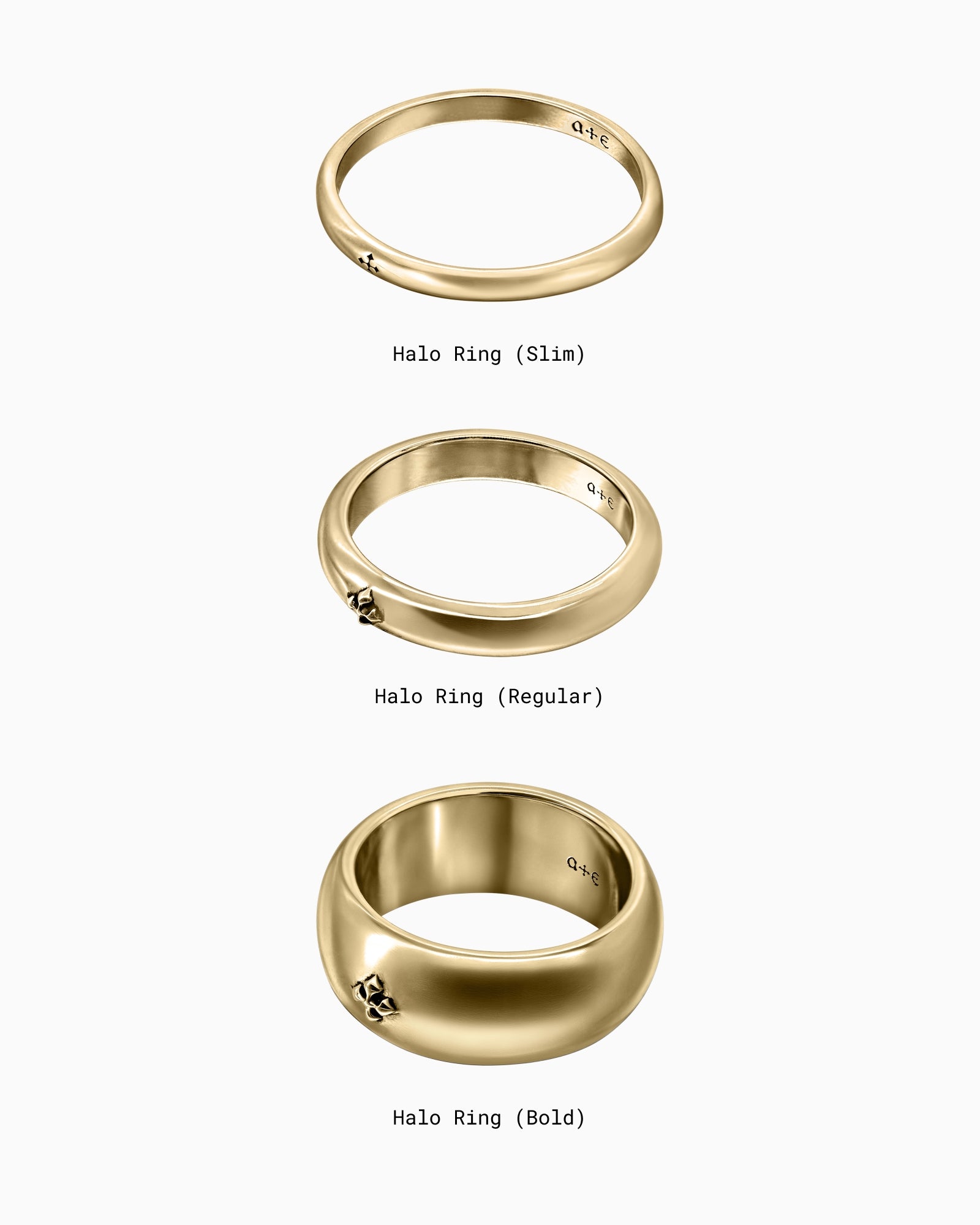 Halo Ring - Bold-Rings- Gold - US5 - Ask & Embla