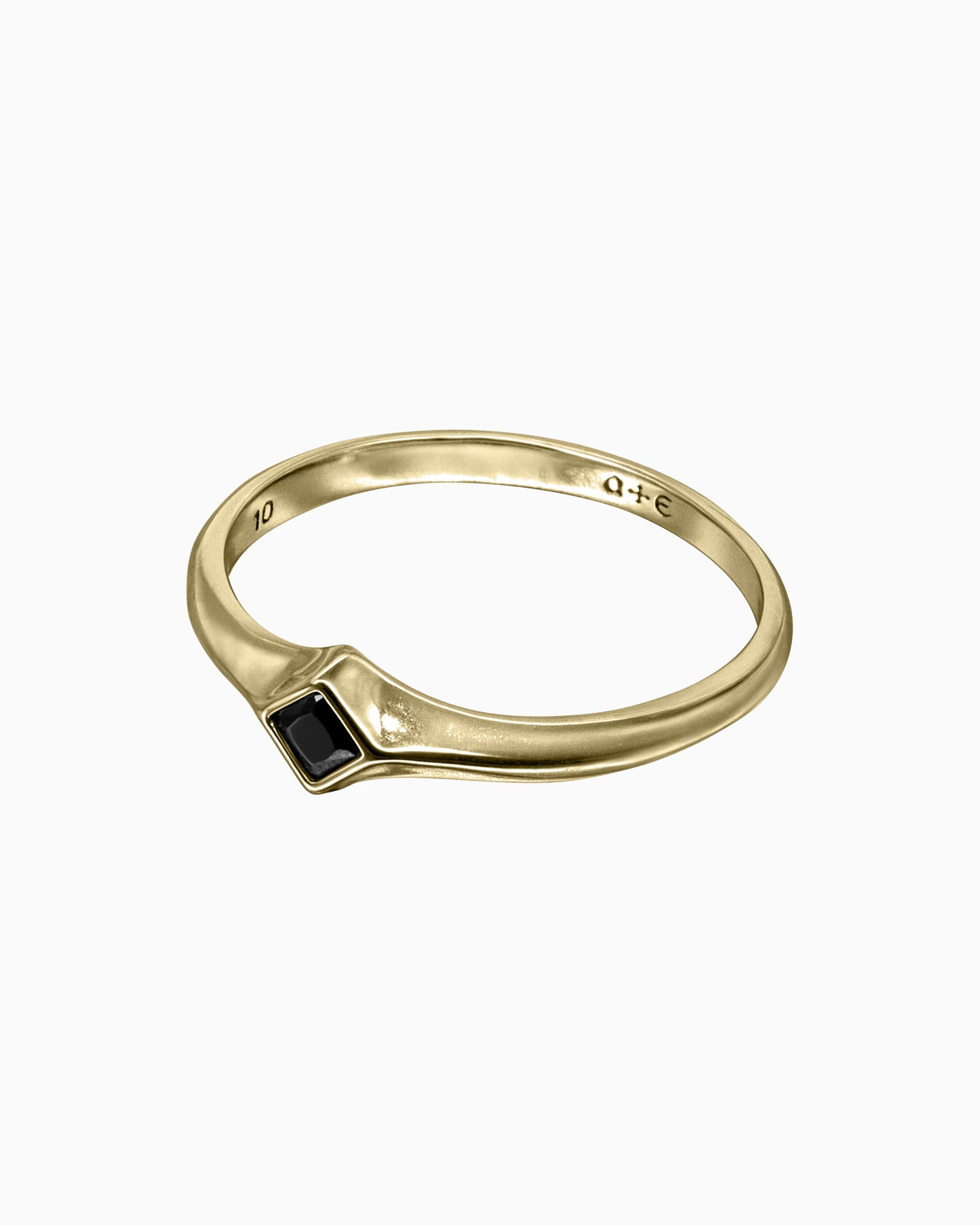 Onyx Arc Ring-Rings- Gold - US4 - Ask & Embla