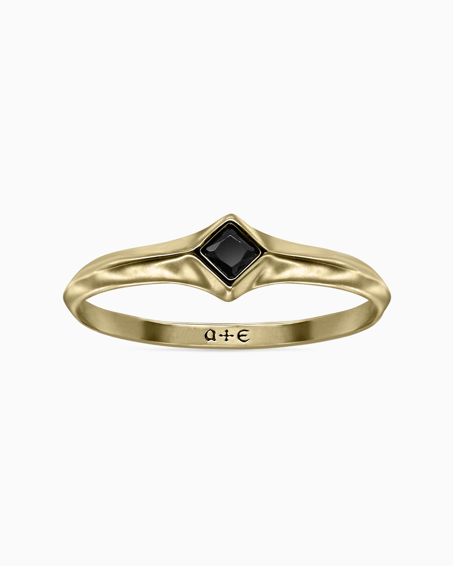 Onyx Arc Ring-Rings- Gold - US4 - Ask & Embla