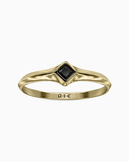 Onyx Arc Ring-Rings- Gold - US4 - Ask & Embla