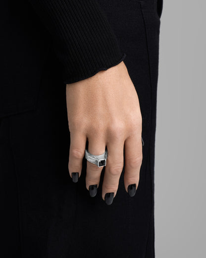 BLACK CASTLE Ring-Rings- Silver - US6 - Ask & Embla