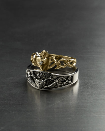The Sacrament Claddagh Ring and The Sacrament Claddagh Band Ring-Rings- - - Ask & Embla